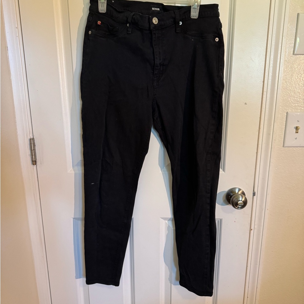 Hudson Jeans Black Ankle Cropped Denim